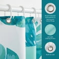 thumbnail image 2 of REGALWOVEN Cute Print Shower Curtain Sets, Waterproof Fabric Bath Curtain with 12 Hooks, Fresh Pastoral Style for Bathroom Decor Teal Leaves 71"W x 71"L, 2 of 7