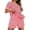 X017-Pink, variant on Two piece Sets for Women Short Sleeve Outfits Ribbed Textured Knit Lounge Shorts Set Tracksuit Matching Sets