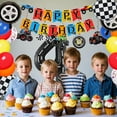 thumbnail image 5 of Monster Truck 4th Birthday Party Decorations Set, Race Car Theme, 40 Pcs, Includes Banner, Hanging Swirls, Foil and Latex Balloons, 5 of 6
