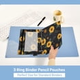 thumbnail image 5 of 2 Pack Flip Folders with Clear PVC Window Binder Pouches 3-Ring Binder Organizer for Office & Home Yellow Sunflower Pattern, 5 of 6