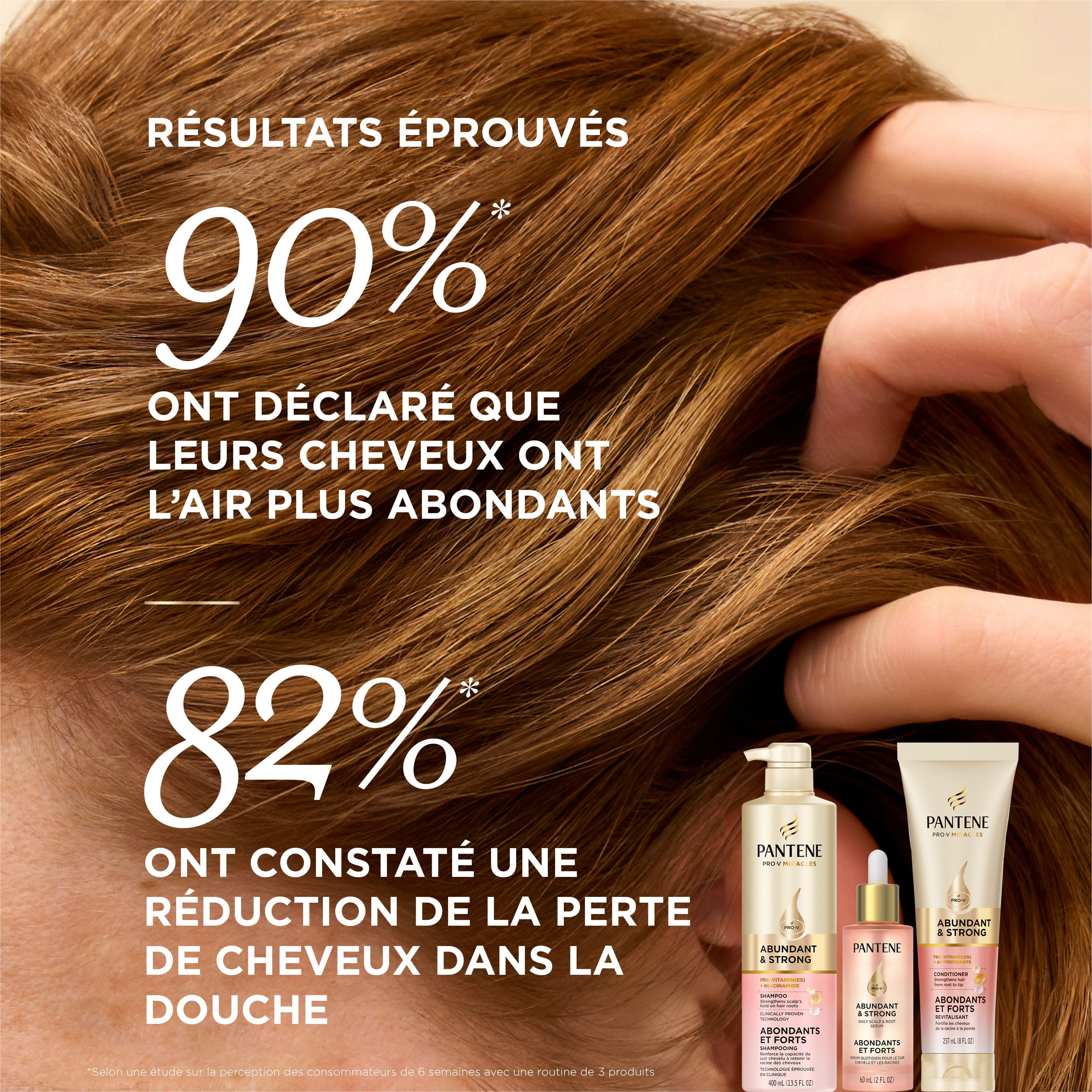 Shampooing Pantene Abondants et forts avec complexe de provitamine B5 et niacinamide