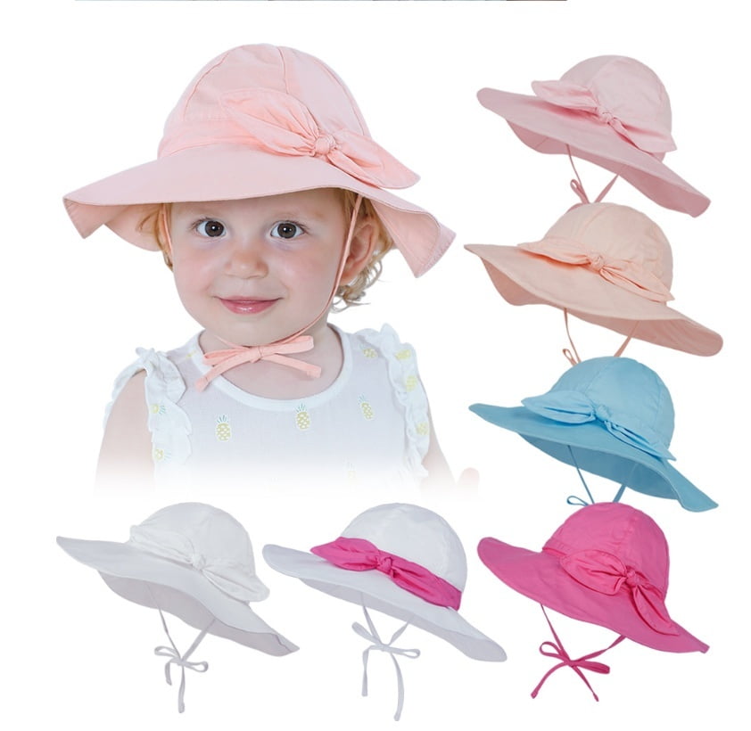 baby girl wide brim sun hat