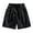 Black, variant on Summer Casual Mens Shorts Solid Color Lightweight Shorts Elastic Waist Drawstring Shorts