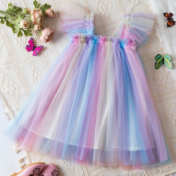 Zwiiyzr 6M-5T Toddler Baby Girls Tutu Dress Sleeveless