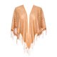 thumbnail image 1 of Chales y envolturas INSPIRE CHIC para vestidos de noche, bufandas triangulares de encaje con flecos para bodas y fiestas formales 70.9"x27.6" color camello, 1 of 5