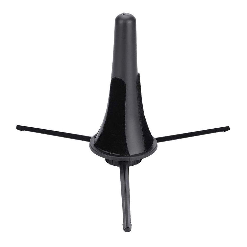 PENGXIANG Foldable Clarinet Oboe Stand Straight Saxophone Tripod Holder for Wind Instrument Black