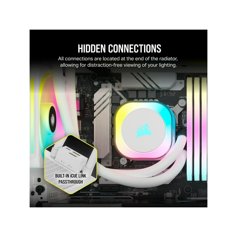 CORSAIR iCUE H150i RGB Liquid CPU Cooler, 360mm, QX120 RGB Fans