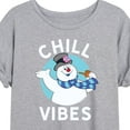 thumbnail image 3 of Frosty The Snowman - Christmas - Chill Vibes - Women's Oversized T-Shirt, 3 of 5