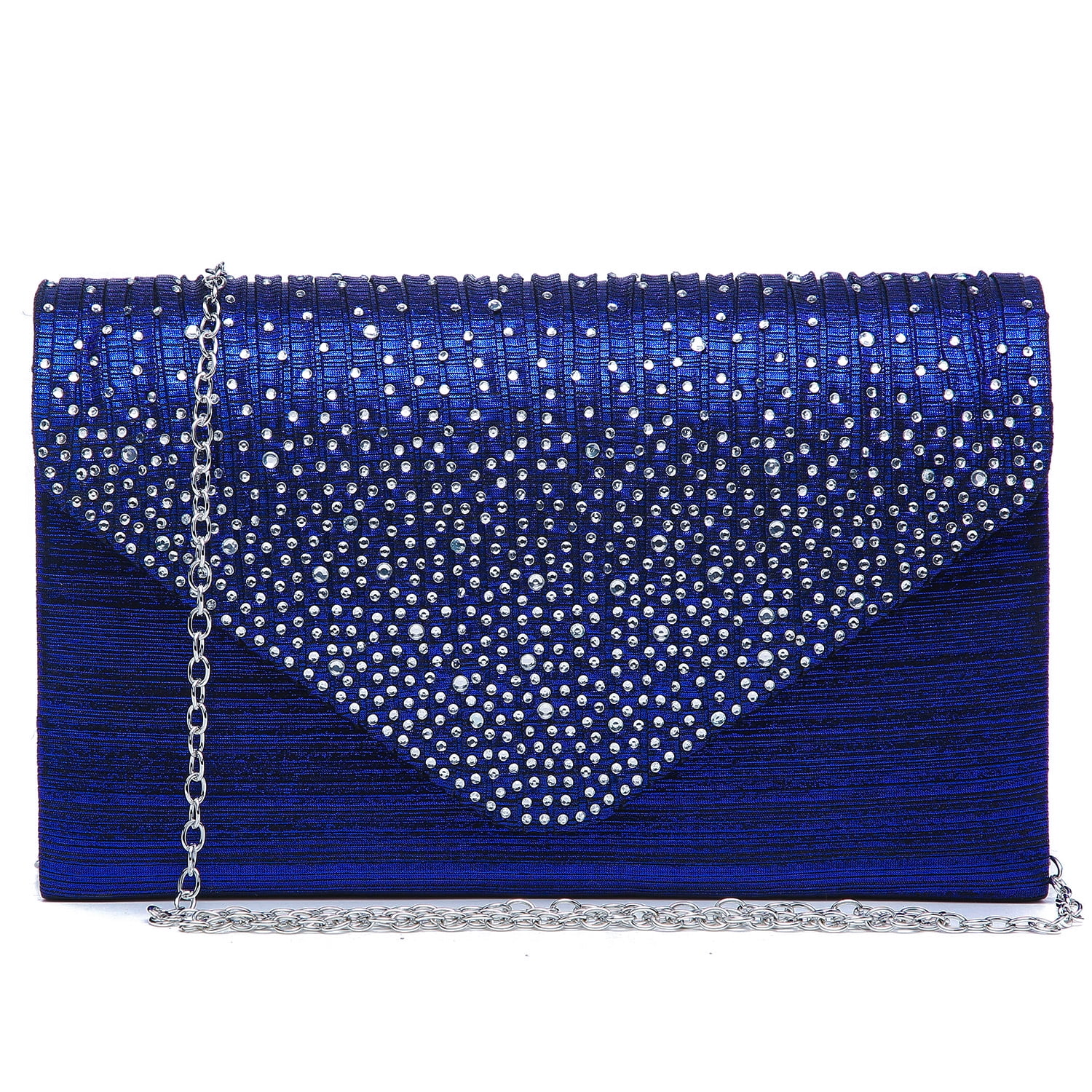 Premium Metallic Glitter Flap Clutch Evening Bag Diff Colors Avail