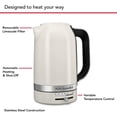 thumbnail image 2 of KitchenAid 1.7L Electric Kettle w/Temp Control KEK1701, Porcelain White, 2 of 5