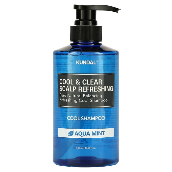 Kundal Cool & Clear Scalp Refreshing Shampoo, Aqua Mint, 16.9 fl oz (500 ml)