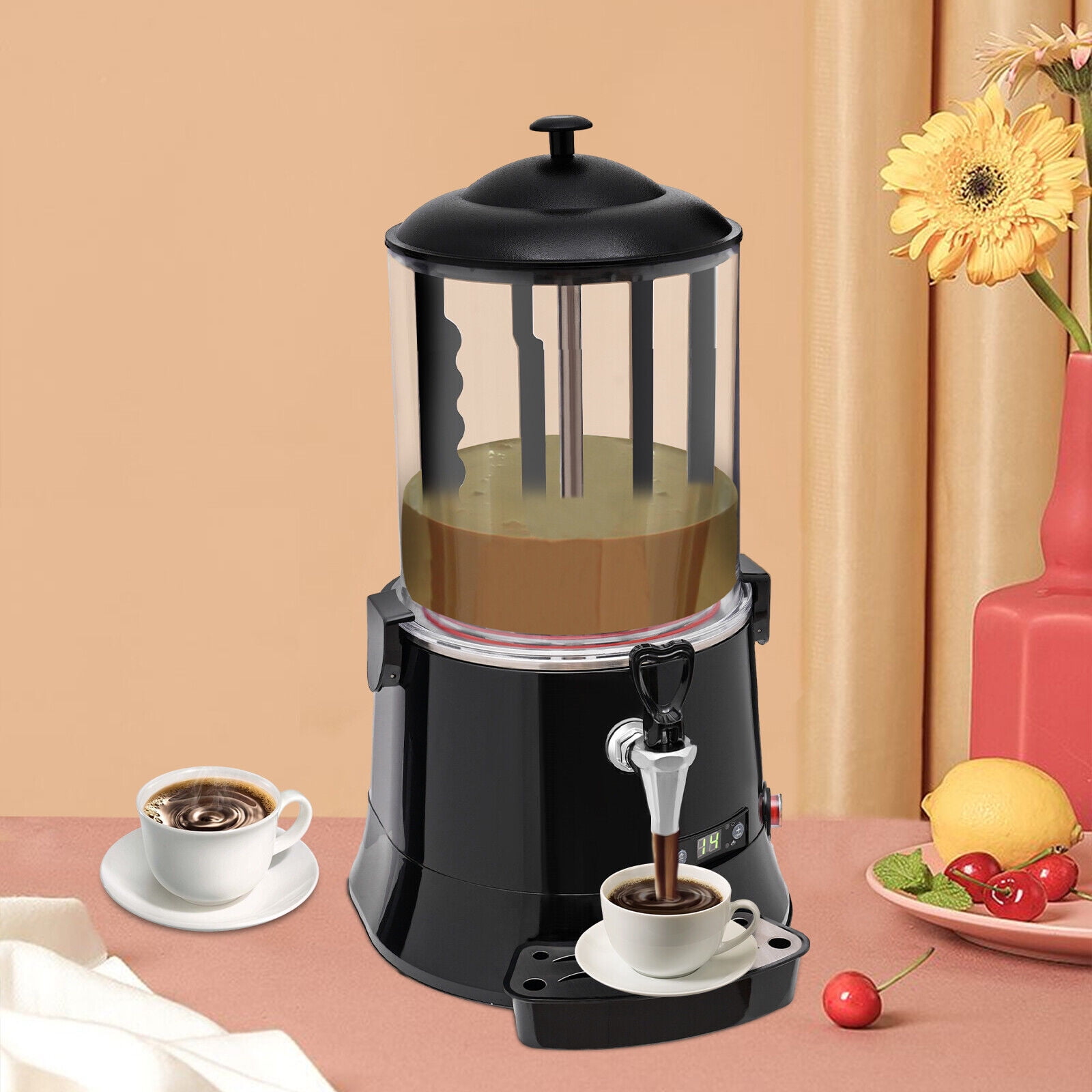 Hot Chocolate Machine, 10L Commercial Hot Chocolate Machine Maker, Hot Beverage Warmer for Heating Chocolate Coffee Milktea
