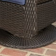 thumbnail image 6 of GDF Studio Dunlevy Outdoor 5 Piece Wicker Swivel Club Chairs, Navy Blue, Brown Stone, 6 of 9