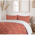 thumbnail image 6 of Ambesonne Folk Art Duvet Cover Sets, Ethnic Boho Pattern Image, 2-Queen, Magenta and Multicolor, 6 of 7