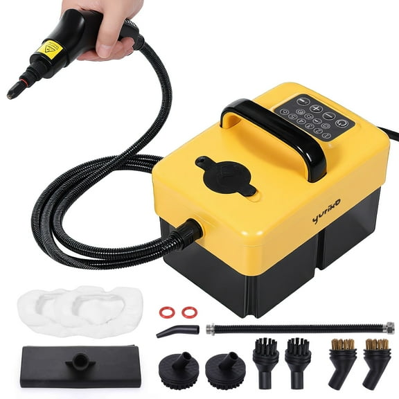 Powerful Steam Cleaner, 15s Heat-Up 1.6L Tank 3.5 Bar High Pressure,Heating Steamer with 6 Levels,1500WHandheld Portable Steamer for Home Car Tile Grout