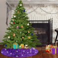 thumbnail image 7 of LanSuare Christmas Tree Skirt, 24Inch Sequin Xmas Tree Skirt, Glittering Christmas Tree Cover Skirt Mat for Holiday Christmas Tree Ornaments, Purple, 7 of 7