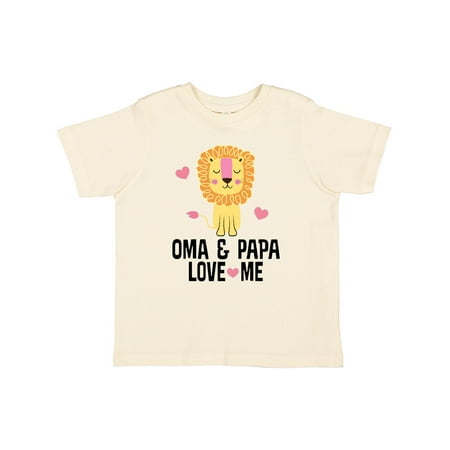 

Inktastic Oma and Papa Love Me Lion Gift Toddler Boy or Toddler Girl T-Shirt