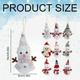 thumbnail image 3 of KaiXunRui Christmas Ornaments Ornaments Vintage Christmas Ornaments Christmas Cute Snowman Plush Ornaments Hat Wearing Snowman Dolls Christmas Tree Hanging Decor Box Plush Accessories, 3 of 7
