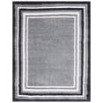 thumbnail image 4 of SAFAVIEH Border & Stripe Hyram Bordered Shag Area Rug, Grey/Black, 6'7" x 6'7" Square, 4 of 4