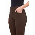 thumbnail image 4 of Rekkuna Women's Pull-On Silky Soft Gutsy Knit Dressy Office Yoga Bootcut Pant (Small, Chocolate Brown), 4 of 7