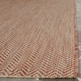 thumbnail image 4 of SAFAVIEH Courtyard Blazhe Chevron Indoor/Outdoor Area Rug, Red/Beige, 4' x 4' Square, 4 of 7