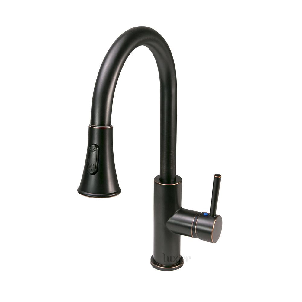 16" High Arc Kitchen Faucet with Side Sprayer Soap Dispenser Oil Rubbed Bronze 