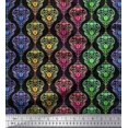 thumbnail image 1 of Soimoi Velvet Fabric Floral & Damask Ethnic Decor Fabric Printed Yard 58 Inch Wide, 1 of 3