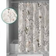 thumbnail image 4 of Hokiten Shower Curtain, Vintage Flower Fabric Shower Curtains for Bathroom, Fall Winter Floral Leaves Spring Botanical Bath Curtain Waterproof Bathtub Curtains with 12 Hooks, Standard 72" x 72", 4 of 7