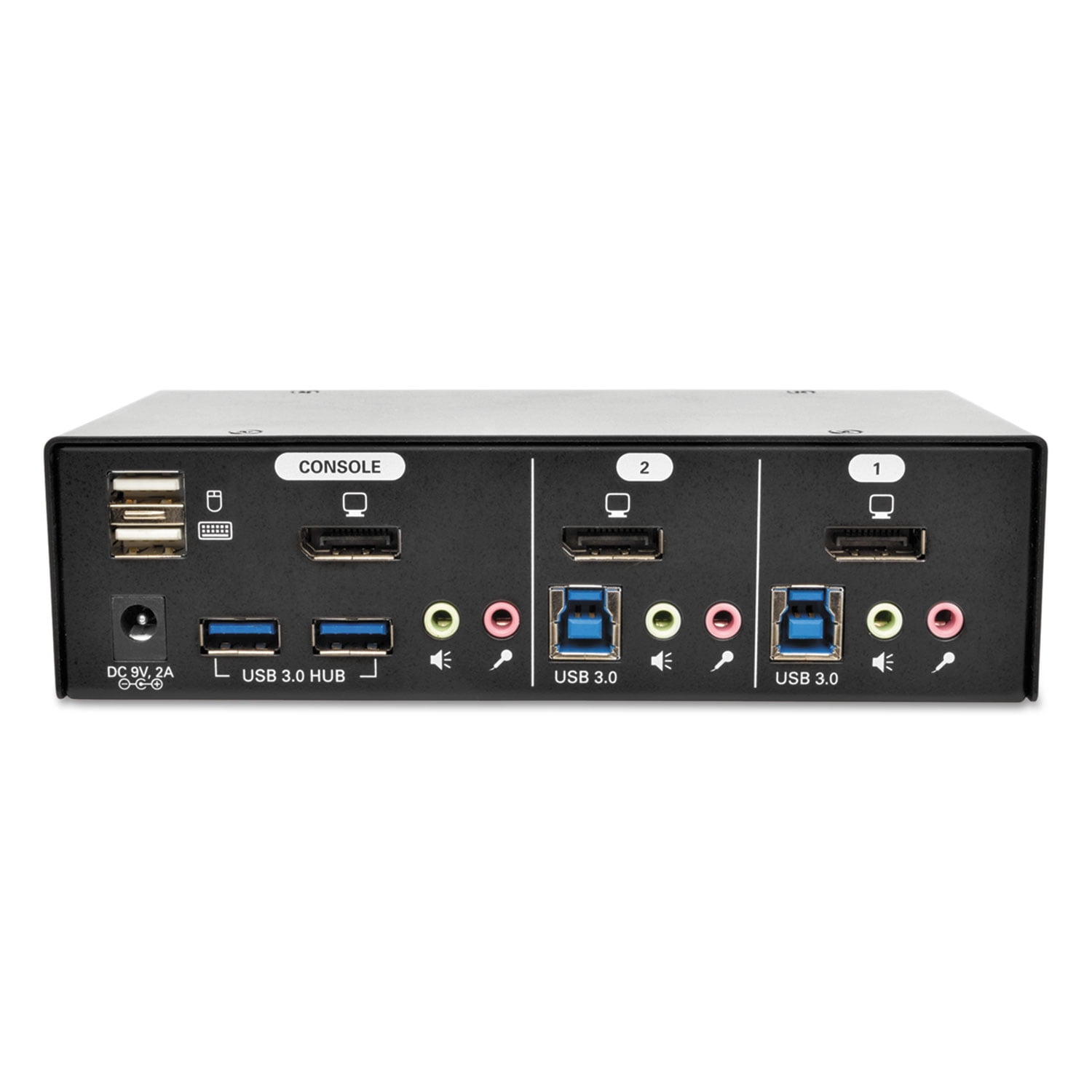 Tripp Lite by Eaton 2-Port DisplayPort KVM Switch with Audio Cables and USB 3.0 SuperSpeed Hub - 2 Computer(s) - 1 Local User(s) - 2560 x 1600 - 6 x USB - 3 x DisplayPort