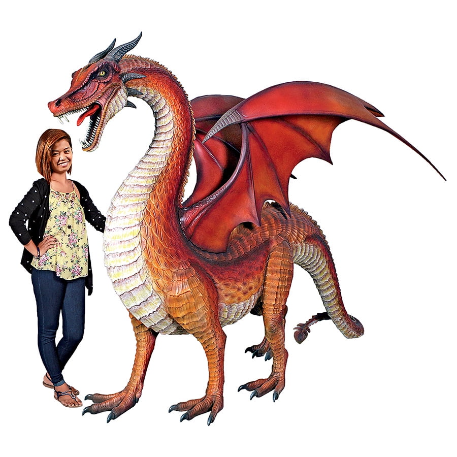 Design Toscano The Red Welsh Dragon MonumentSized Statue