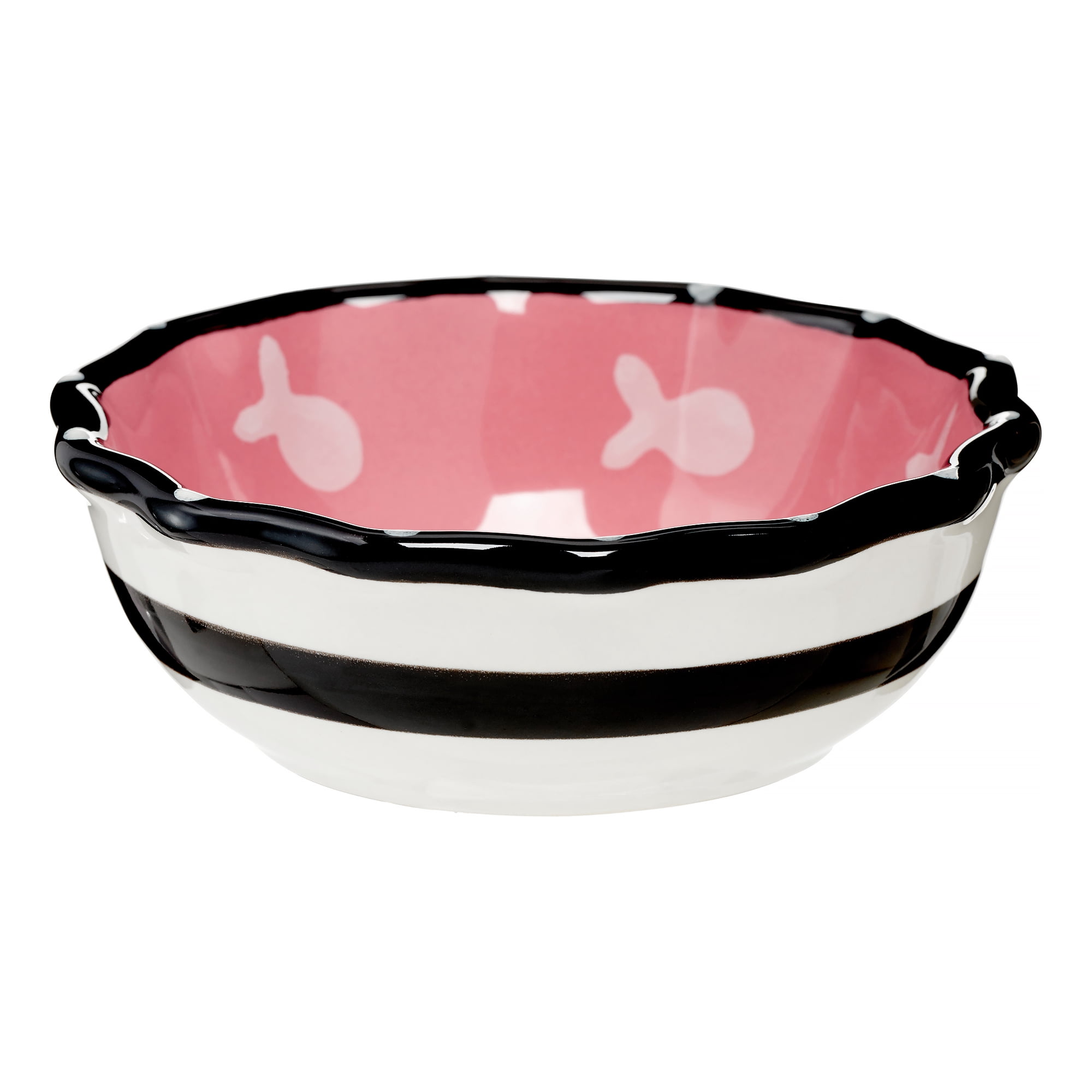 Ethical Pet Contemporary Ruffle Cat Dish, Pink, 5"