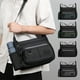 thumbnail image 1 of Bolsa cruzada para hombre Gran Capacidad | Bolso de hombro multifuncional con portabotellas de agua | Poliéster | Correa ajustable | Gris, negro, azul, verde | 28x22x10cm | Organizador de Viajes y, 1 of 6