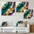 thumbnail image 4 of Designart Purple, Green And Gold Bold Strokes III Canvas Wall Art, 4 of 5