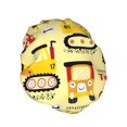 thumbnail image 2 of Disketp Funny Construction Vehicles Shower Caps,Reusable Shower Cap For Women, Double Layer Waterproof Hair Cap, Large Size For All Hair Lengths,For Girls Spa Home Salon Use, 2 of 9