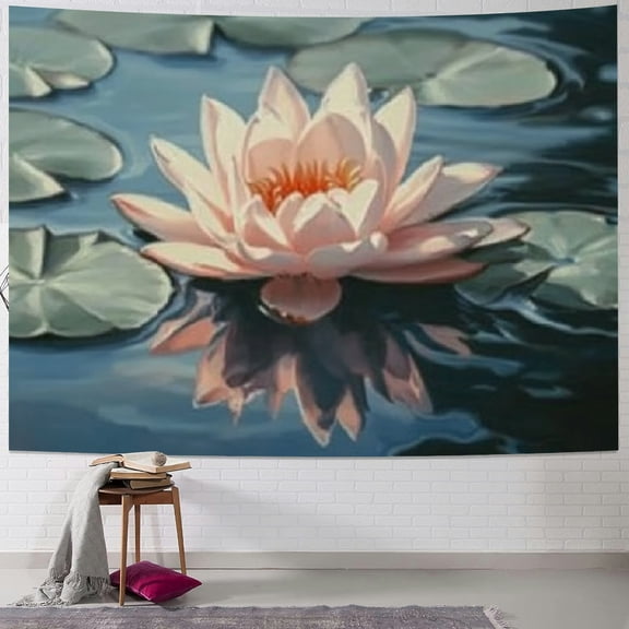 BCIIG Water Lilies Tapestry Wall Hanging Unique Style for Home Wall Decor Art Living Room Bedroom Dorm Farmhouse Apartment 40x30inch