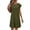 Army Green, variant on YuXingFu Polyester Dresses for Women Maxi Crew Neck Plus Size Womens Dress Short Sleeve for Wedding Long Casual Summer Blue L