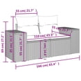 thumbnail image 6 of vidaXL Garden Sofa Set Grey, Dark Grey, 6 of 9