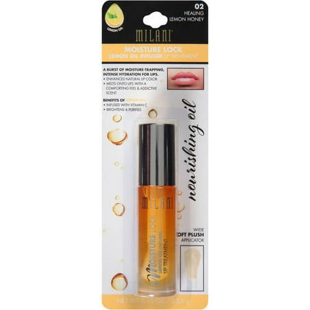 Milani Moisture Lock Lemon Oil Infused Lip Treatment, 02 Healing Lemon Honey. 0.1