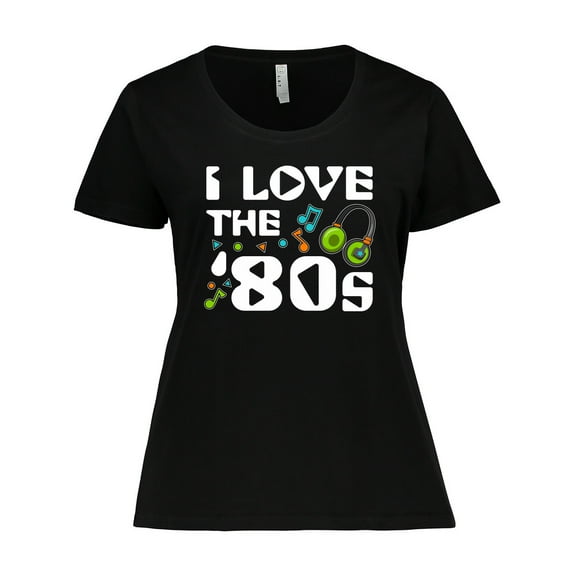 Inktastic I Love the '80s-musical Notes Women's Plus Size T-Shirt