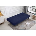 thumbnail image 3 of Armless Sofa Slipcover, Soft Fabric Non-Slip Elastic Slipcover (Navy Blue), 3 of 4