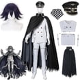 thumbnail image 2 of Anime Danganronpa V3 Kokichi Oma Cosplay uniformes de Presidente bufanda peluca capa y sombrero disfraces de fiesta de Carnaval y Halloween, 2 of 5