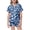 Blue-B, variant on LRen Teens 2‑Piece Halloween Pajama Set, Ghost and Pumpkin Graphic Satin Short Sleeve Button Up Shirt Elastic Waist Shorts Pjs Sleepwear