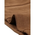 thumbnail image 5 of DARING DIVA Women's Faux Suede Lapel Collar Button Down Blazer L Light Brown, 5 of 6