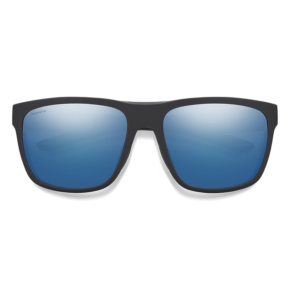 SMITH Barra Matte Black - ChromaPop Glass Polarized Blue Mirror Sunglasses