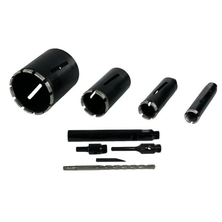 

Steel Dragon Tools® 4-Piece 1.5 to 5 Dry Diamond Core Drill Bit Kit and Case