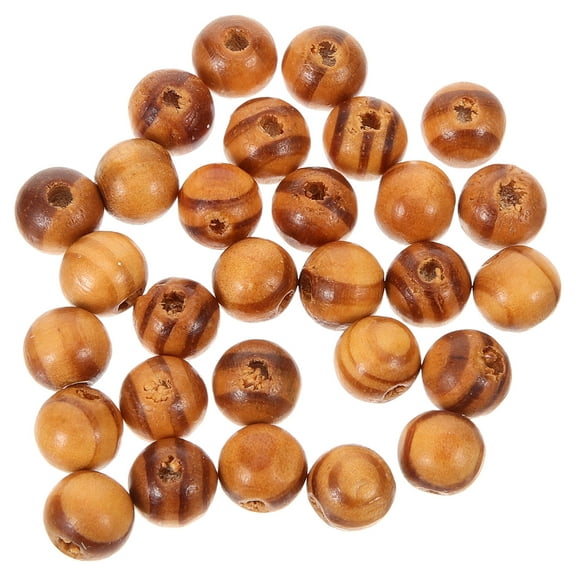 ULTNICE 100Pcs Wooden Beads Wood Craft Beads with Holes for Handmade Crafts Natural Color Beads