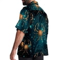 thumbnail image 3 of Cancer Constellation Men's Short Sleeve Spread Collar Button Down Beach Print Casual Shirts, 3 of 6