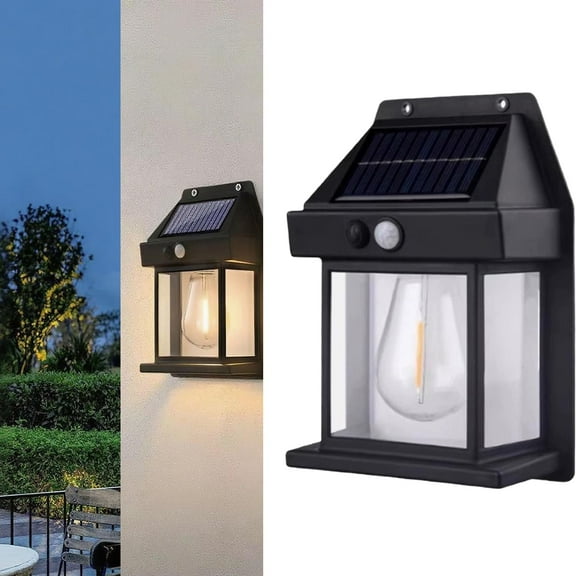 Solarled Lights for Outside, Solar LED Wall Lights with Auto on/Off, Waterproof Wall Mount Light Sconces with 3 Modes & Motion Sensor, Porch Lights for Outside Patio Fence Yard Garage (4PC White)