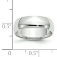 thumbnail image 3 of Bague Alliance Demi-Ronde Légère en Or Blanc 14k 6 mm Taille 8 Classique, 3 of 7