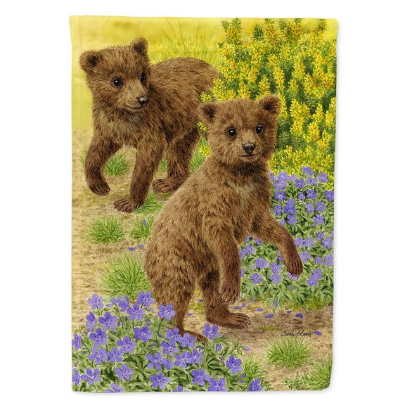 Carolines Treasures ASA2085CHF Bear Cubs Flag Canvas House Size  Large multicolor